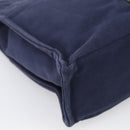 HERMES Fourre Tout MM Hand Bag Canvas Navy Silver Auth BA17045-13