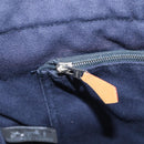 HERMES Fourre Tout MM Hand Bag Canvas Navy Silver Auth BA17045-17