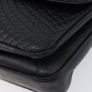 Bally Chain Shoulder Bag Leather Black Gold Auth BA17048-10
