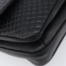 Bally Chain Shoulder Bag Leather Black Gold Auth BA17048-11