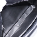 Bally Chain Shoulder Bag Leather Black Gold Auth BA17048-17