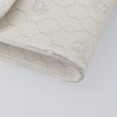Christian Dior Honeycomb Chain Shoulder Bag PVC White Gold Auth BA17050-11