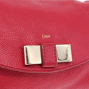 Chloe Lily Shoulder Bag Leather Pink Gold Auth BA17053-17