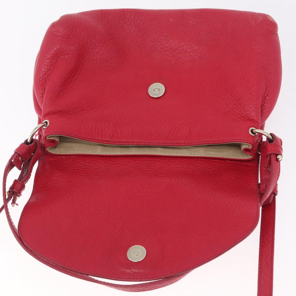 Chloe Lily Shoulder Bag Leather Pink Gold Auth BA17053