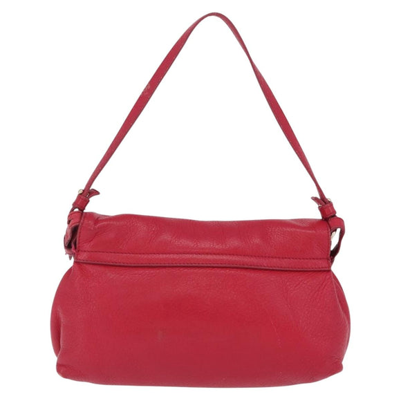 Chloe Lily Shoulder Bag Leather Pink Gold Auth BA17053