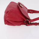Chloe Lily Shoulder Bag Leather Pink Gold Auth BA17053-4