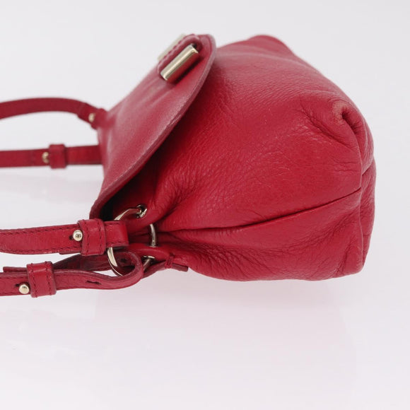 Chloe Lily Shoulder Bag Leather Pink Gold Auth BA17053