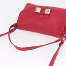 Chloe Lily Shoulder Bag Leather Pink Gold Auth BA17053-8