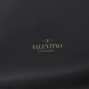 Valentino Rock Studs Hand Bag Leather 2way Black Gold Auth BA17055V-16