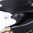 Valentino Rock Studs Hand Bag Leather 2way Black Gold Auth BA17055V-26