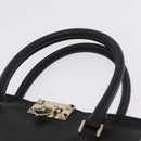 Valentino Rock Studs Hand Bag Leather 2way Black Gold Auth BA17055V-8