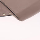 Valentino Rock Studs Waist Bag Leather Beige Gold Auth BA17058-13