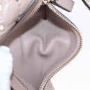 Valentino Rock Studs Waist Bag Leather Beige Gold Auth BA17058-24