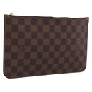 LOUIS VUITTON Damier Ebene Neverfull MM Pouch LV Auth BA17061V-1