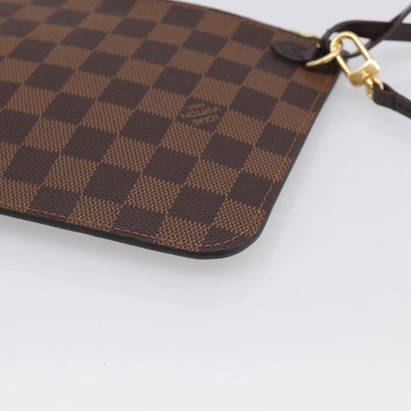LOUIS VUITTON Damier Ebene Neverfull MM Pouch LV Auth BA17061V