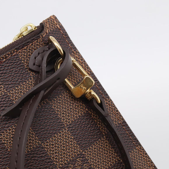 LOUIS VUITTON Damier Ebene Neverfull MM Pouch LV Auth BA17061V