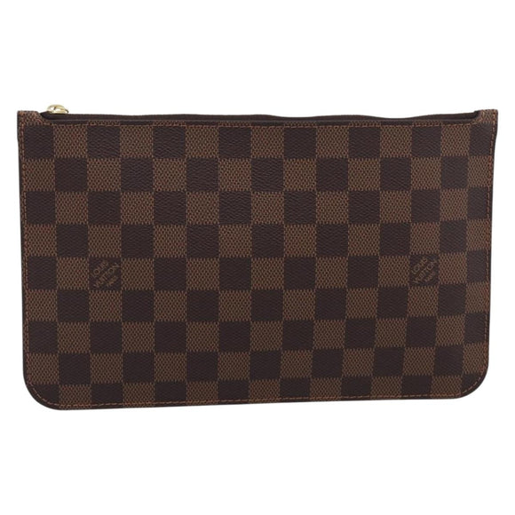 LOUIS VUITTON Damier Ebene Neverfull MM Pouch LV Auth BA17061V