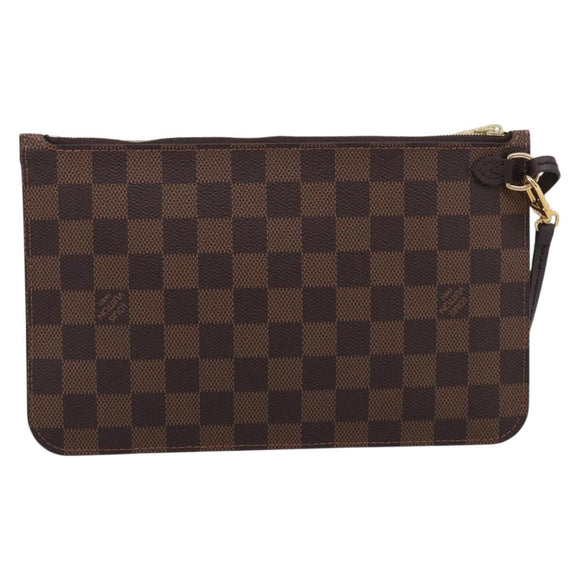 LOUIS VUITTON Damier Ebene Neverfull MM Pouch LV Auth BA17061V