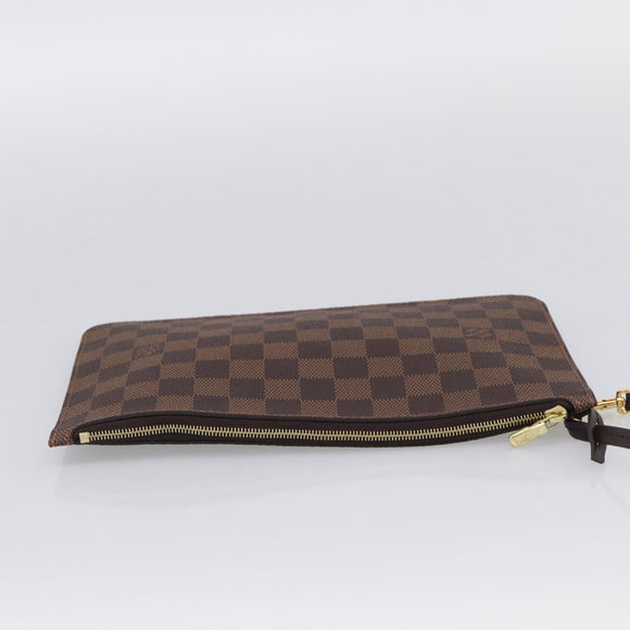 LOUIS VUITTON Damier Ebene Neverfull MM Pouch LV Auth BA17061V