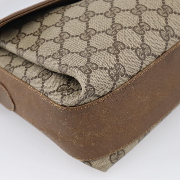 GUCCI GG Supreme Web Sherry Line Shoulder Bag PVC Beige 904 02 084 Auth BA17063