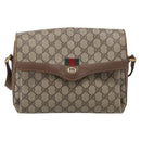 GUCCI GG Supreme Web Sherry Line Shoulder Bag PVC Beige 904 02 084 Auth BA17063-2
