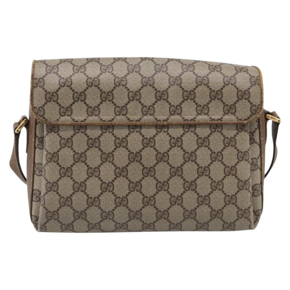 GUCCI GG Supreme Web Sherry Line Shoulder Bag PVC Beige 904 02 084 Auth BA17063