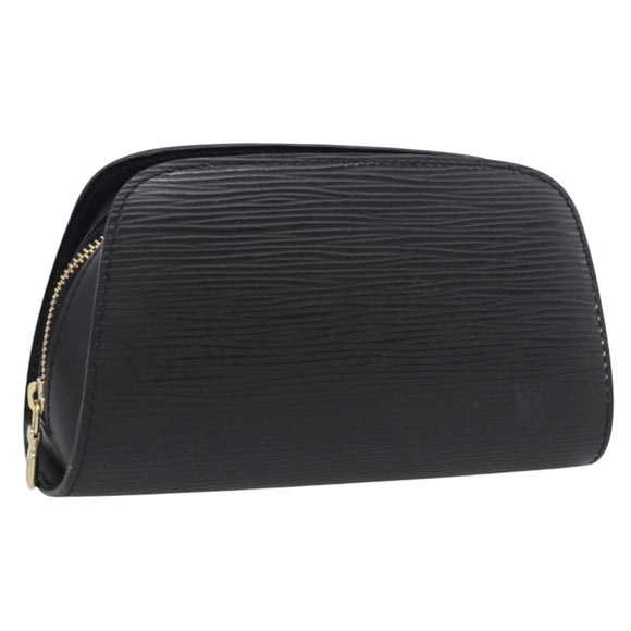 LOUIS VUITTON Epi Dauphine PM Pouch Black M48442 LV Auth BA17069