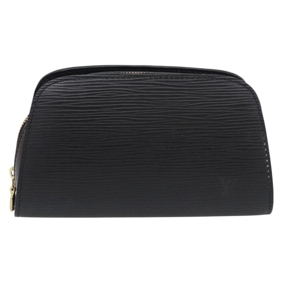 LOUIS VUITTON Epi Dauphine PM Pouch Black M48442 LV Auth BA17069