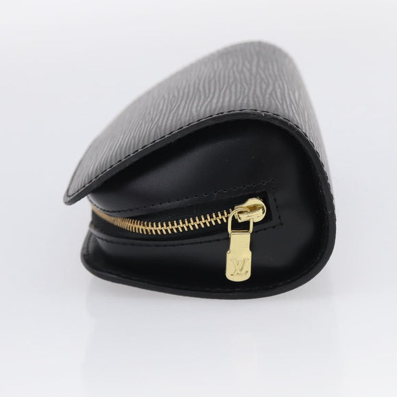LOUIS VUITTON Epi Dauphine PM Pouch Black M48442 LV Auth BA17069