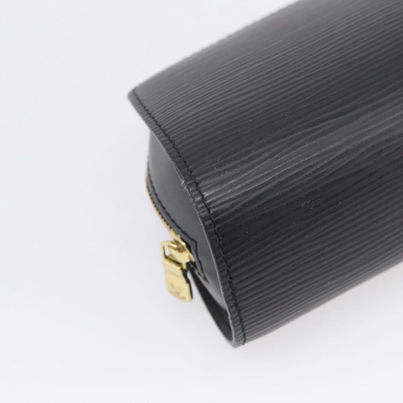 LOUIS VUITTON Epi Dauphine PM Pouch Black M48442 LV Auth BA17069