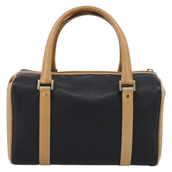 GUCCI Hand Bag Leather Black Gold 000 58 0140 Auth BA17073