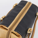 GUCCI Hand Bag Leather Black Gold 000 58 0140 Auth BA17073-6