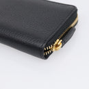 BURBERRY Coin Purse Leather Black Gold Auth BA17074A-10