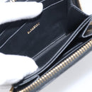 BURBERRY Coin Purse Leather Black Gold Auth BA17074A-16