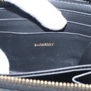 BURBERRY Coin Purse Leather Black Gold Auth BA17074A-17