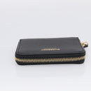 BURBERRY Coin Purse Leather Black Gold Auth BA17074A-6