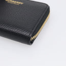 BURBERRY Coin Purse Leather Black Gold Auth BA17074A-8