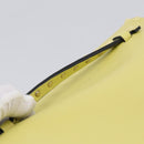Valentino Clutch Bag Leather Yellow Gold Auth BA17087A-14
