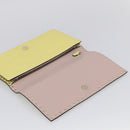Valentino Clutch Bag Leather Yellow Gold Auth BA17087A-16