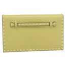 Valentino Clutch Bag Leather Yellow Gold Auth BA17087A-2