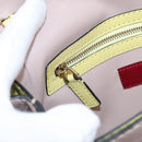 Valentino Clutch Bag Leather Yellow Gold Auth BA17087A-21
