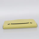 Valentino Clutch Bag Leather Yellow Gold Auth BA17087A-6