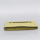 Valentino Clutch Bag Leather Yellow Gold Auth BA17087A-7