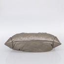 Salvatore Ferragamo Gancini Hand Bag Leather Silver Gold Auth BA17089-12