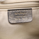 Salvatore Ferragamo Gancini Hand Bag Leather Silver Gold Auth BA17089-20