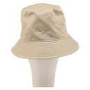 CELINE Bucket Hat Cotton Beige White Auth BA17093M-3