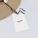 CELINE Bucket Hat Cotton Beige White Auth BA17093M-8