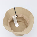 CELINE Bucket Hat Cotton Beige White Auth BA17093M-9