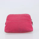 HERMES Bolide Pouch Canvas 3 Set Black Orange Pink Auth BA17095-10