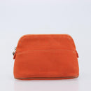 HERMES Bolide Pouch Canvas 3 Set Black Orange Pink Auth BA17095-16